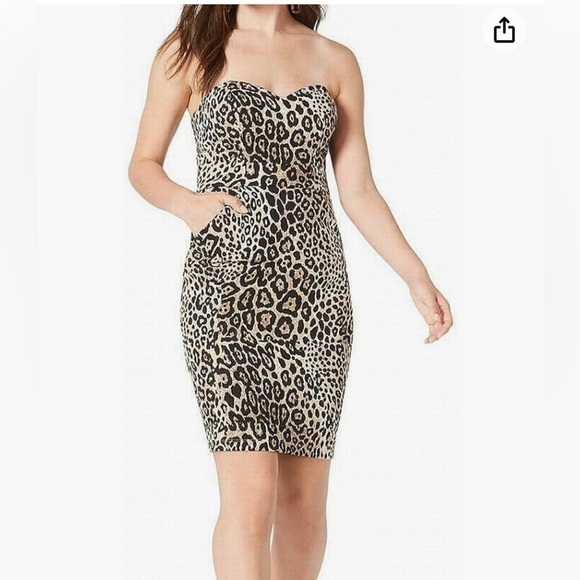 NWT B Darlin Cheetah Print Mini Dress with Pockets‎ Party Rave Sz 9/10 Juniors - Picture 1 of 11